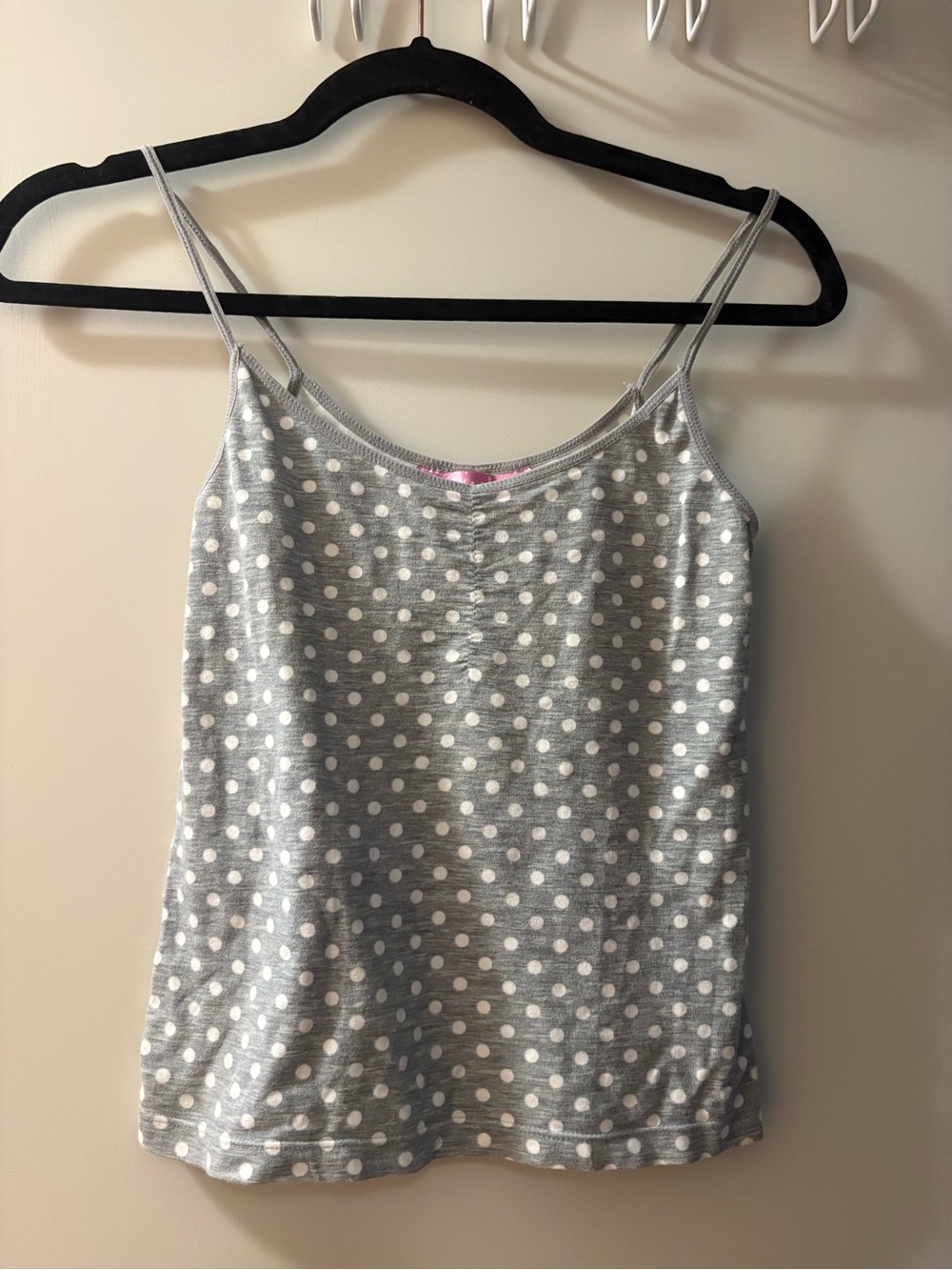 Victoria's Secret Gray and White Polka Dot Camisole